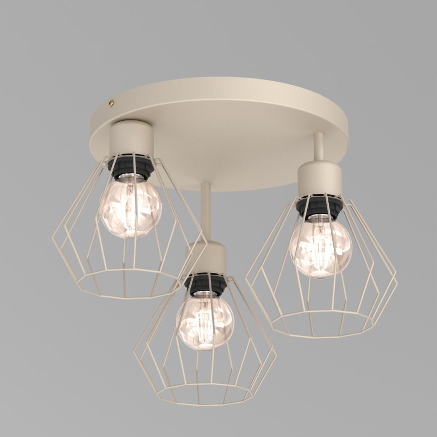 Plafoniera PARKLA 3xE27/15W/230V beige