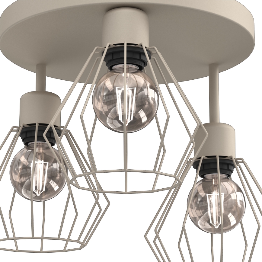 Plafoniera PARKLA 3xE27/15W/230V beige