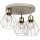 Plafoniera PARKLA 3xE27/15W/230V beige/oro