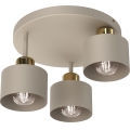 Plafoniera PARKLA 3xE27/15W/230V beige/oro