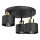 Plafoniera PARKLA 3xE27/15W/230V nero/oro