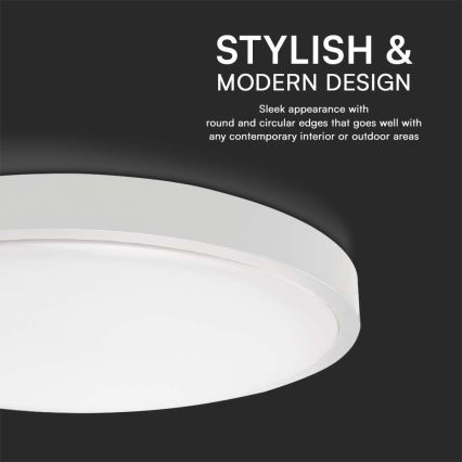 Plafoniera per bagno LED/18W/230V 3000K IP44 Ø 25 cm bianca