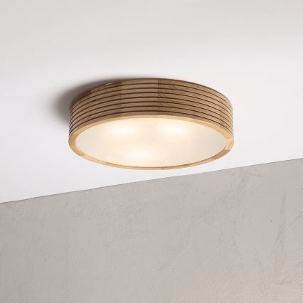 Plafoniera per bagno LINARO 3xE27/15W/230V IP54 rovere, diam. 37 cm