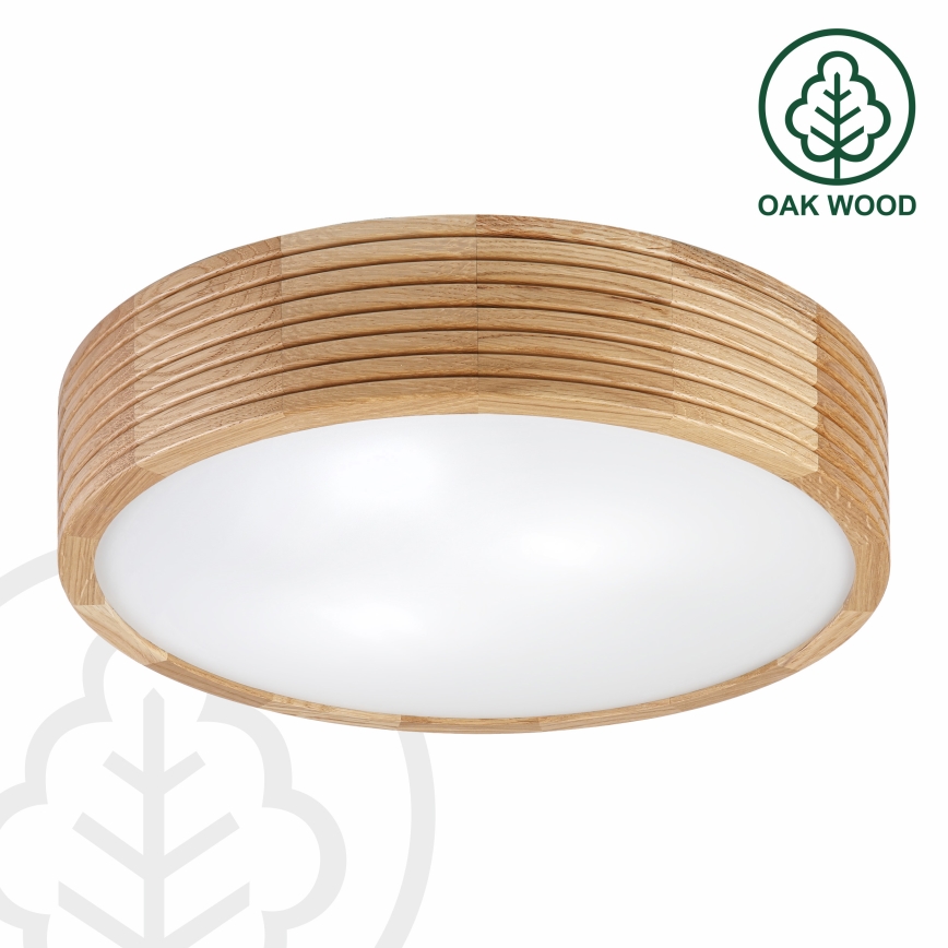 Plafoniera per bagno LINARO 3xE27/15W/230V IP54 rovere, diam. 37 cm