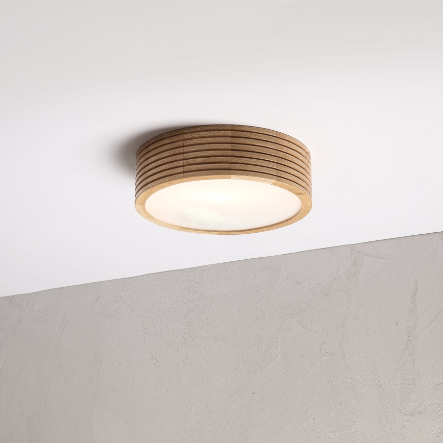 Plafoniera per bagno OAK 2xE27/15W/230V IP54 rovere, Ø 27 cm