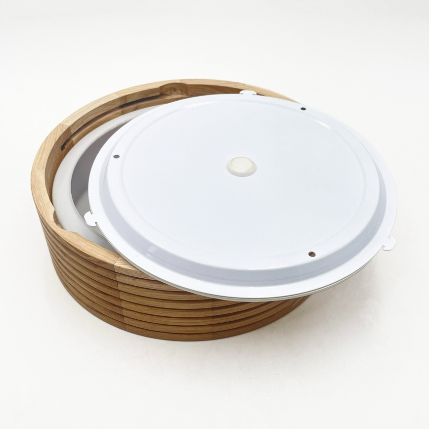 Plafoniera per bagno OAK 2xE27/15W/230V IP54 rovere, Ø 27 cm