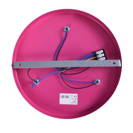 Plafoniera per bambini ELZA stelle 3xE27/60W/230V rosa scuro