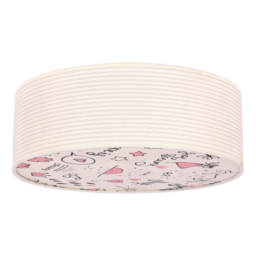 Plafoniera per bambini KIDDY 2xE27/40W/230V beige/rosa