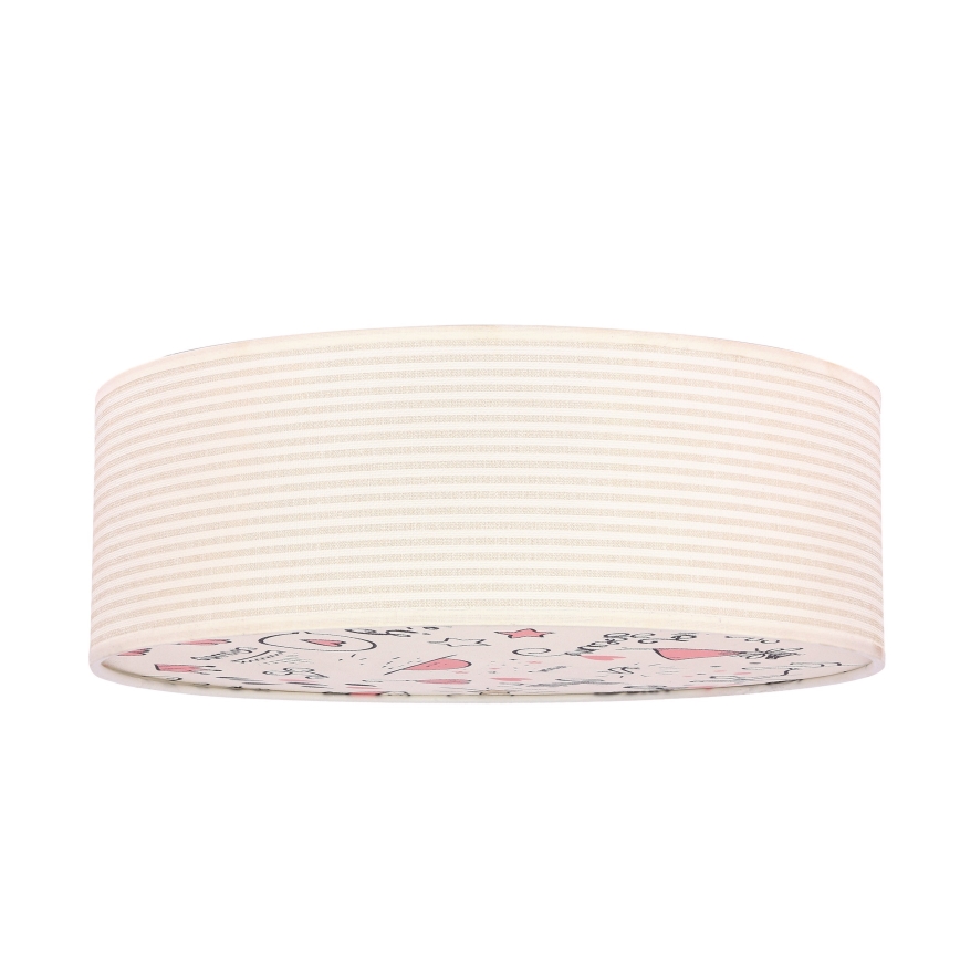 Plafoniera per bambini KIDDY 2xE27/40W/230V beige/rosa