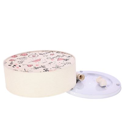 Plafoniera per bambini KIDDY 2xE27/40W/230V beige/rosa