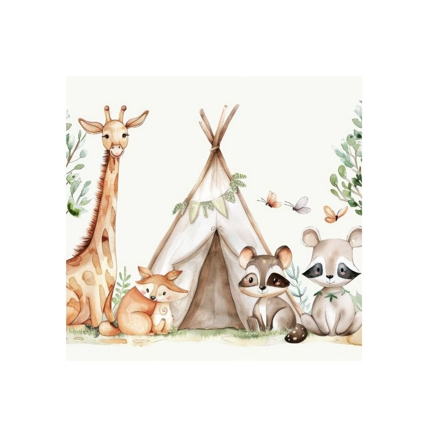 Plafoniera per bambini KIDS ROOM 1xE27/60W/230V Ø 40 cm con animaletti