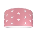 Plafoniera per bambini STARS PINK 2xE27/60W/230V rosa