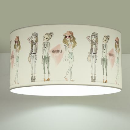 Plafoniera per cameretta GIRLS VIBES 1xE27/60W/230V diam. 40 cm per ragazze