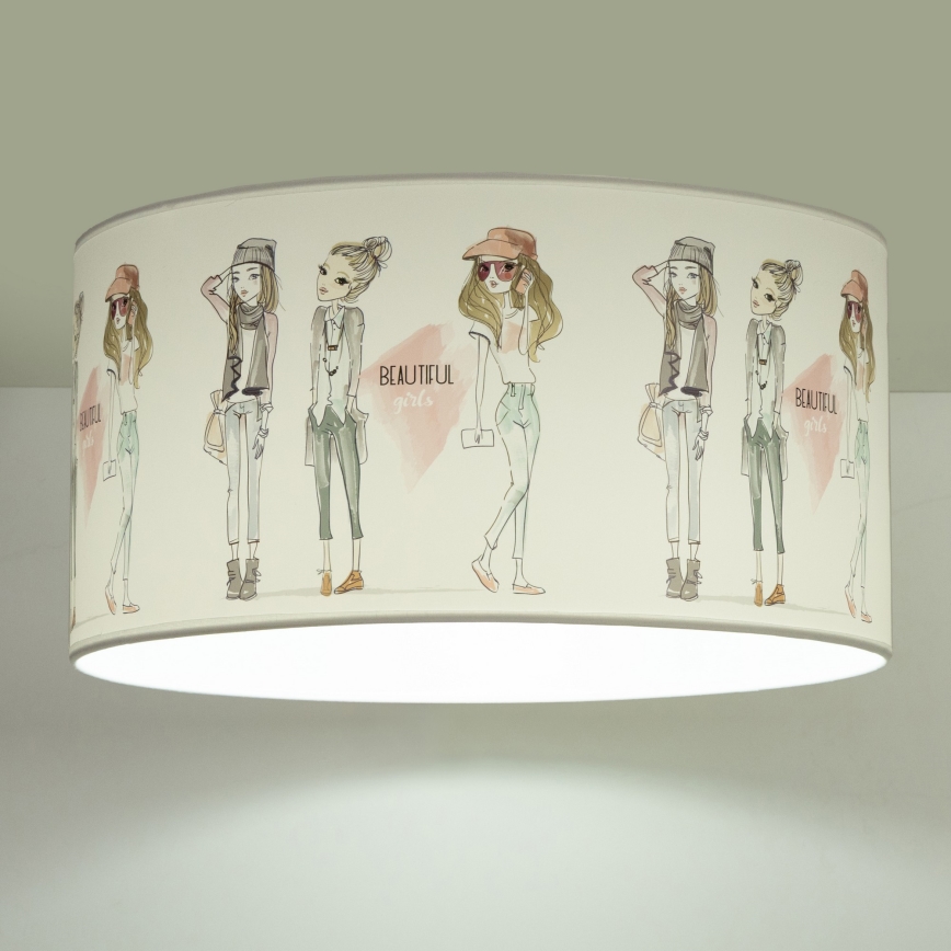 Plafoniera per cameretta GIRLS VIBES 1xE27/60W/230V diam. 40 cm per ragazze