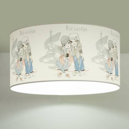 Plafoniera per cameretta GIRLS VIBES 1xE27/60W/230V Ø 40 cm Paris