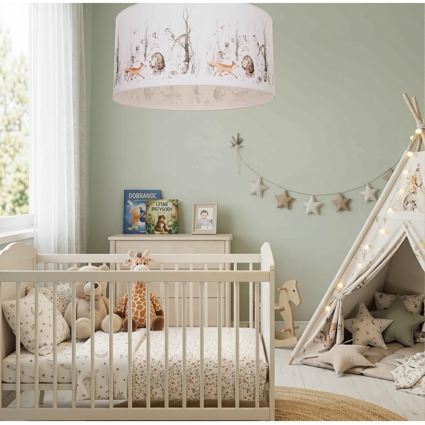 Plafoniera per cameretta KIDS ROOM 1xE27/60W/230V Ø 40 cm a tema animali