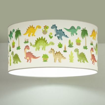Plafoniera per cameretta KIDS ROOM 1xE27/60W/230V Ø 40 cm dinosauro