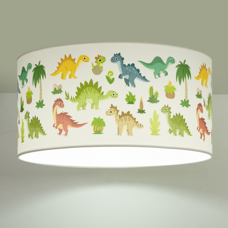 Plafoniera per cameretta KIDS ROOM 1xE27/60W/230V Ø 40 cm dinosauro