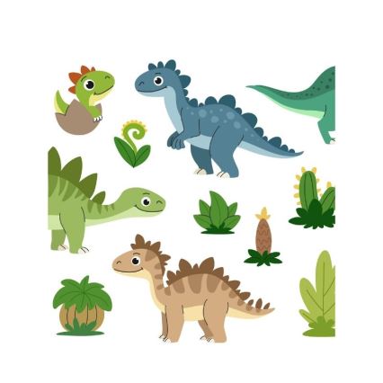 Plafoniera per cameretta KIDS ROOM 1xE27/60W/230V Ø 40 cm dinosauro