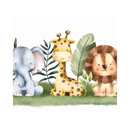 Plafoniera per cameretta KIDS ROOM 1xE27/60W/230V Ø 40 cm - giungla