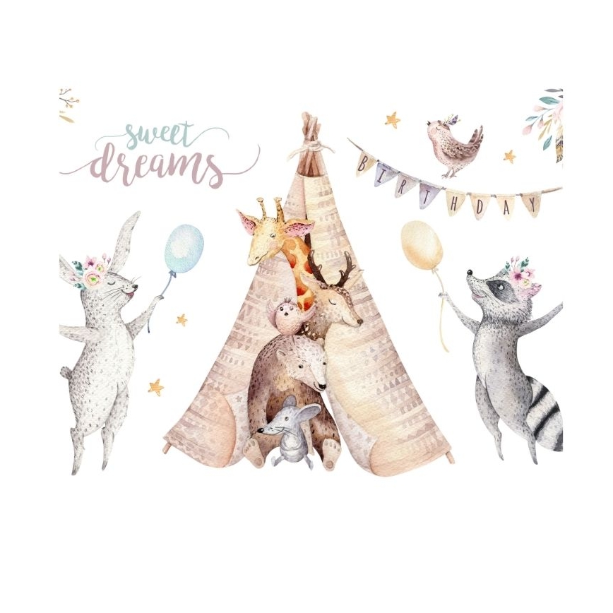 Plafoniera per cameretta KIDS ROOM 1xE27/60W/230V Ø 40 cm - motivo animali