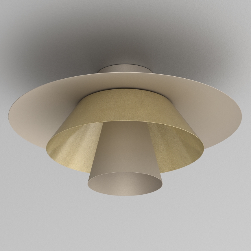 Plafoniera PLATO 1xE27/15W/230V Ø 32 cm beige/oro