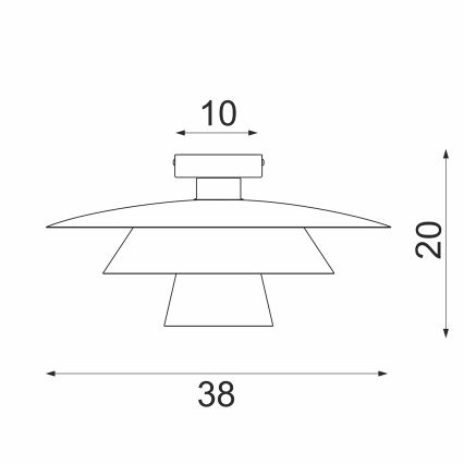 Plafoniera PLATO 1xE27/15W/230V Ø 32 cm beige/oro