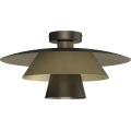 Plafoniera PLATO 1xE27/15W/230V Ø 32 cm bronzo