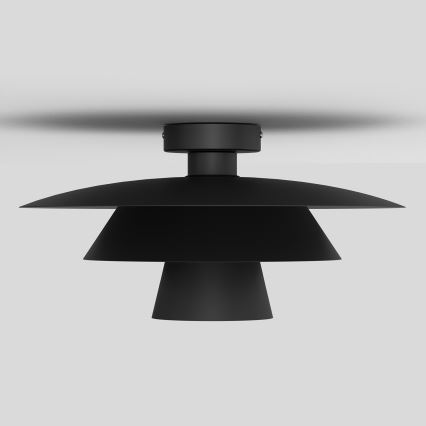 Plafoniera PLATO 1xE27/15W/230V Ø 32 cm nera