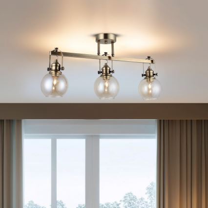 Plafoniera POLINO 3xE27/40W/230V, finitura bronzo