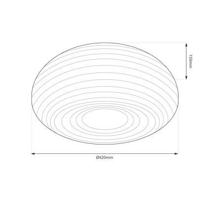 Plafoniera PULSO 3xE27/15W/230V diam. 42 cm bianca