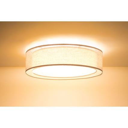 Plafoniera PURO 2xE27/40W/230V Ø 50 cm beige