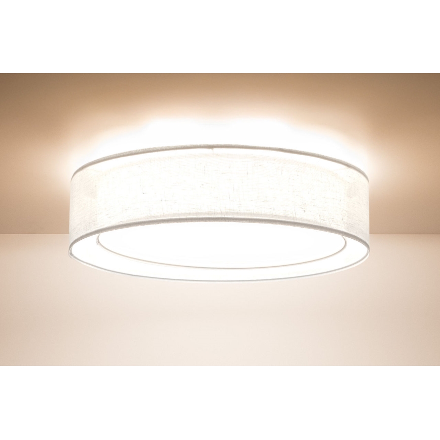 Plafoniera PURO 2xE27/40W/230V Ø 50 cm bianca