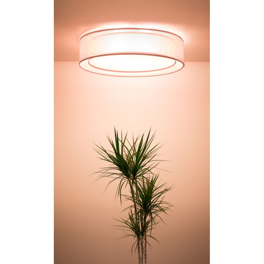 Plafoniera PURO 2xE27/40W/230V, Ø 50 cm, rosa