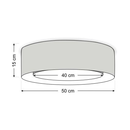 Plafoniera PURO 2xE27/40W/230V, Ø 50 cm, rosa
