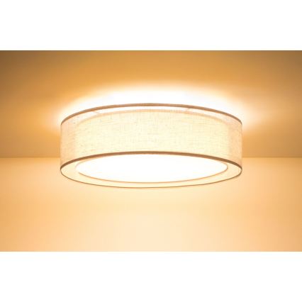 Plafoniera PURO 2xE27/40W/230V Ø 60 cm beige