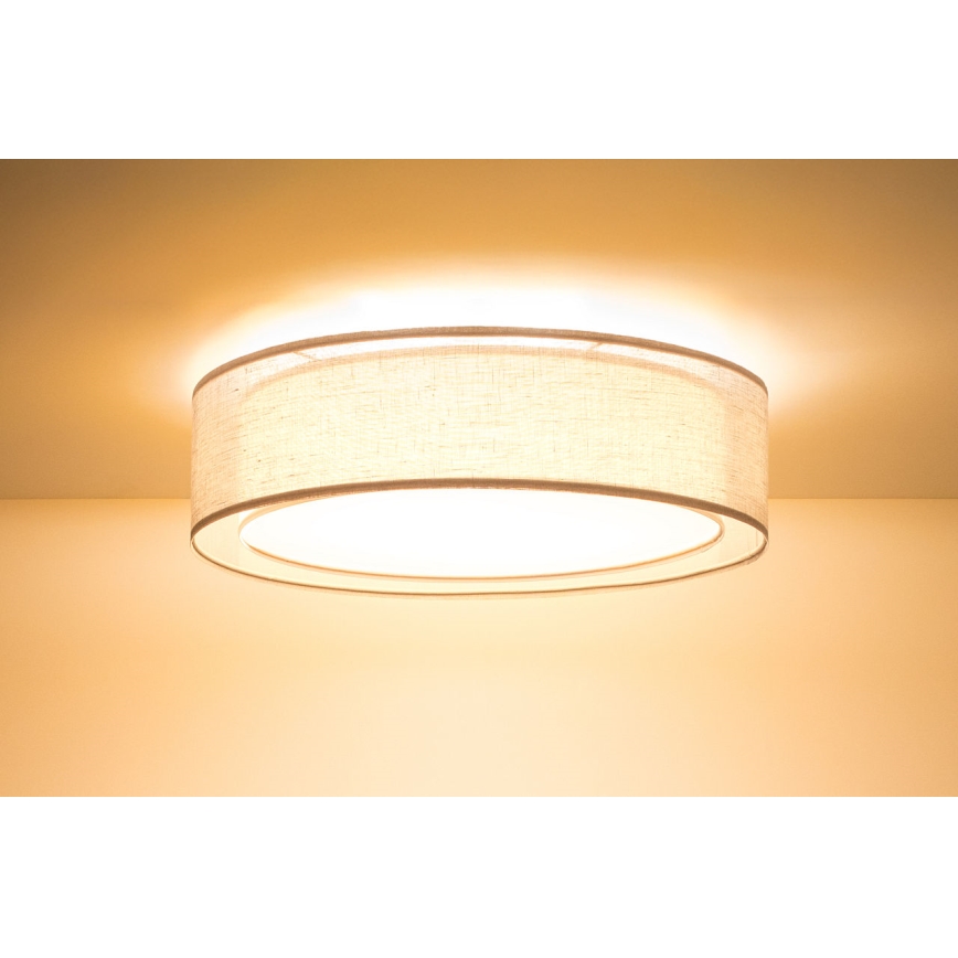 Plafoniera PURO 2xE27/40W/230V Ø 60 cm beige