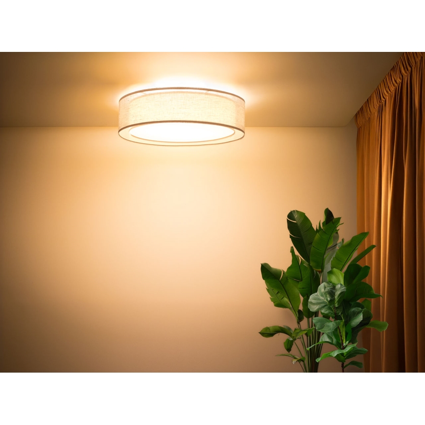 Plafoniera PURO 2xE27/40W/230V Ø 60 cm beige