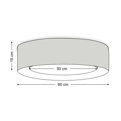 Plafoniera PURO 2xE27/40W/230V Ø 60 cm beige