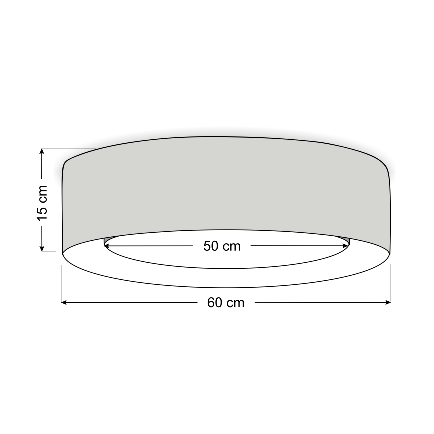 Plafoniera PURO 2xE27/40W/230V Ø 60 cm beige