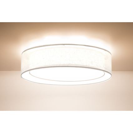 Plafoniera PURO 2xE27/40W/230V Ø 60 cm bianca