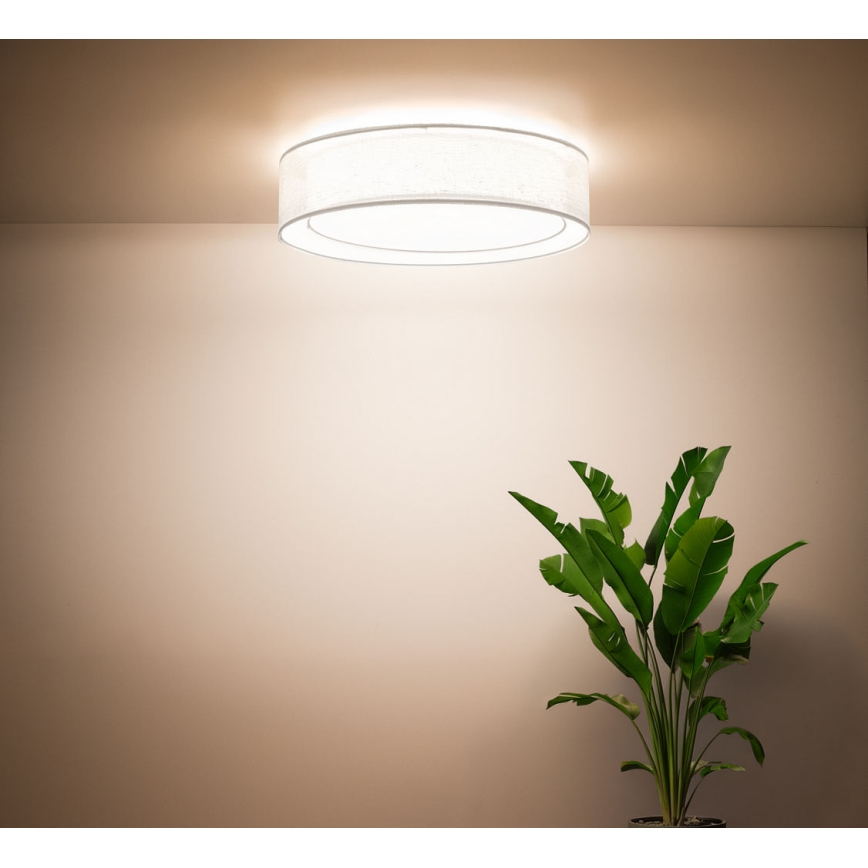Plafoniera PURO 2xE27/40W/230V Ø 60 cm bianca