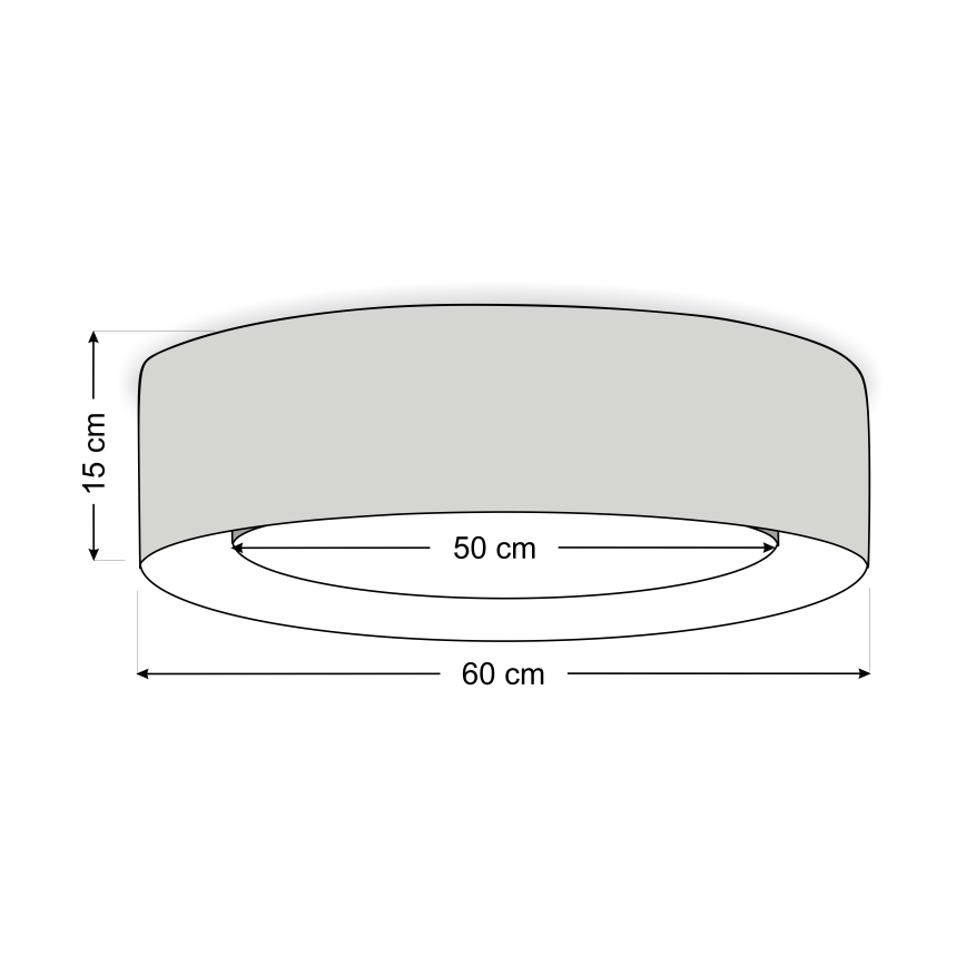 Plafoniera PURO 2xE27/40W/230V Ø 60 cm bianca