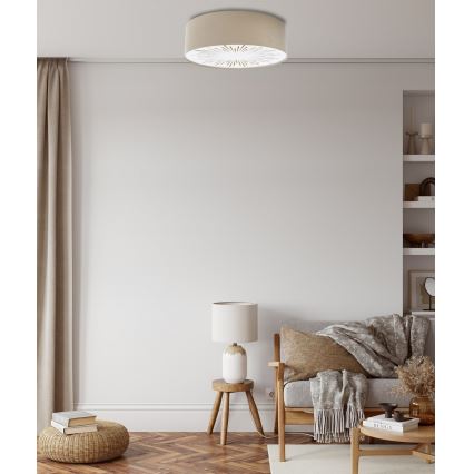 Plafoniera RAYS 2xE27/60W/230V diametro 40 cm beige