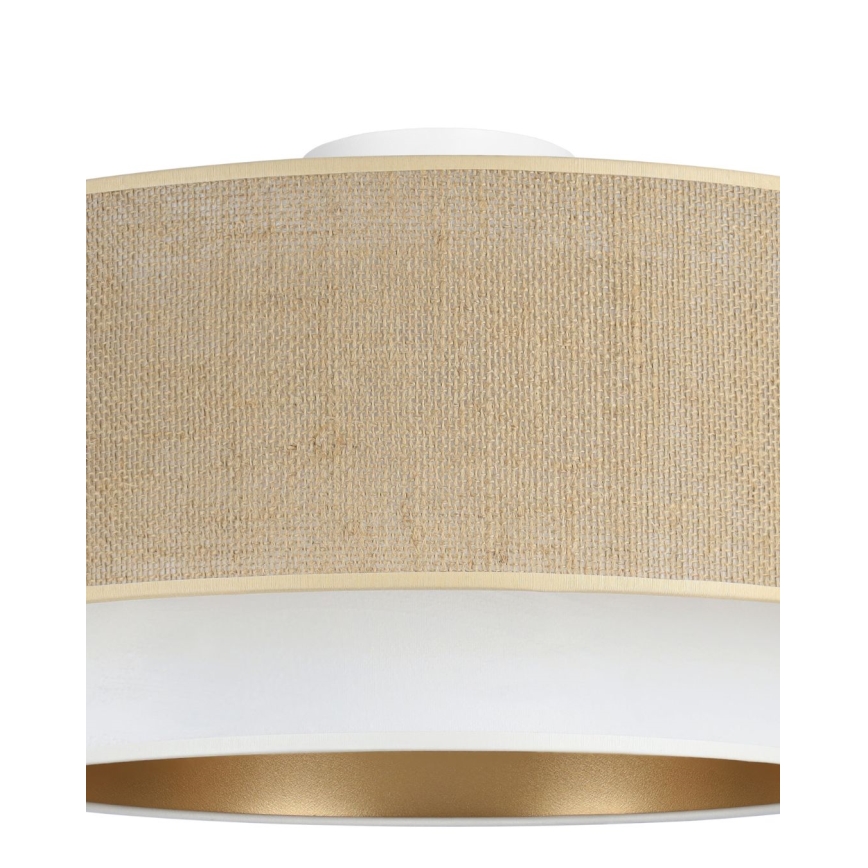 Plafoniera SARTA 1xE27/60W/230V diam. 45 cm bianco/iuta