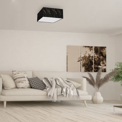 Plafoniera  SENSO 2xE27/60W/230V nera