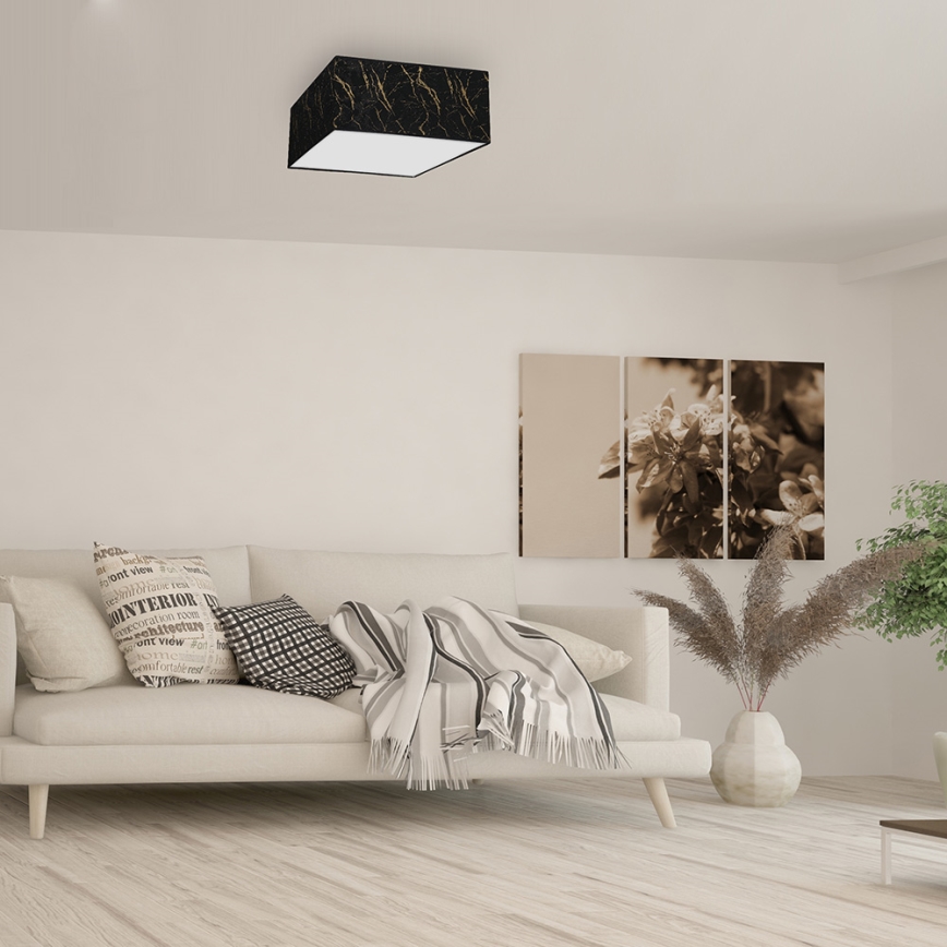 Plafoniera  SENSO 2xE27/60W/230V nera