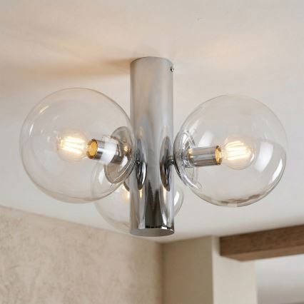 Plafoniera SFERIO 3xE14/5W/230V cromo lucido/trasparente