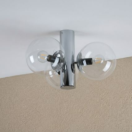Plafoniera SFERIO 3xE14/5W/230V cromo lucido/trasparente