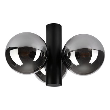 Plafoniera SFERIO 3xE14/5W/230V nero/nero fumé